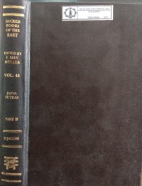 Image of The Sacred Books of The East Vol. 45 : Jaina Sutras Part II